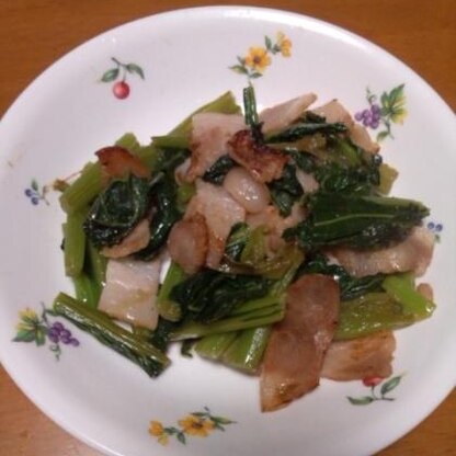 我が家で出来た小松菜で作りました(^^*)簡単で、美味しくいただきました♪♪
